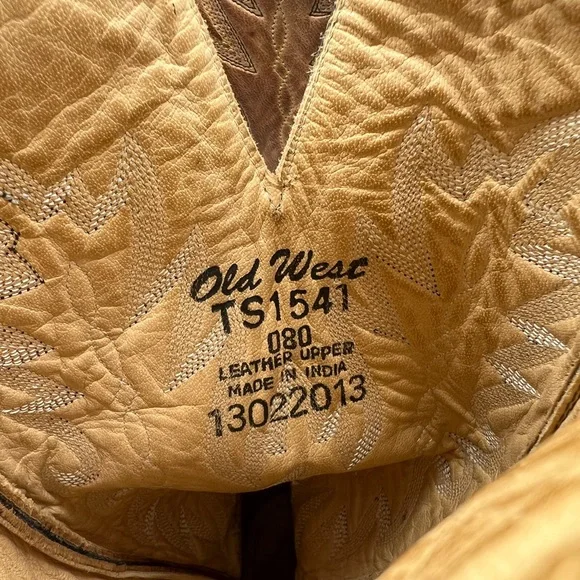 Old West TS1541 Snip Toe Cowgirl Western Cowboy
Leather Women's Boots Size 8 - Picture 6 of 6